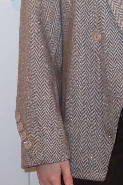 ALIX strass blazer - taupe