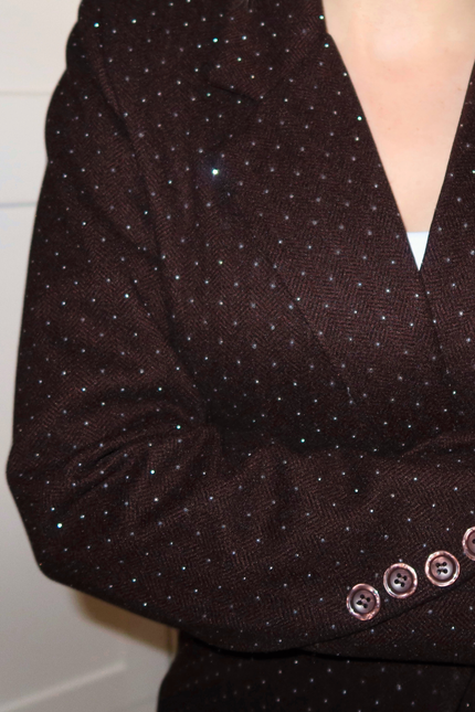 ALIX strass blazer - bruin