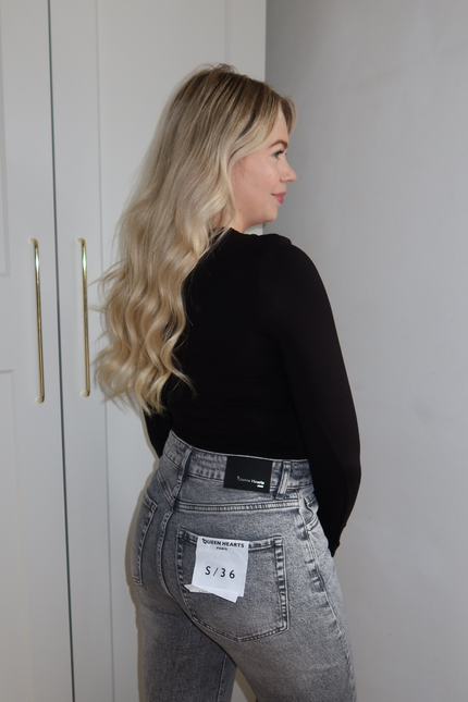 BASIC top lange mouw - zwart