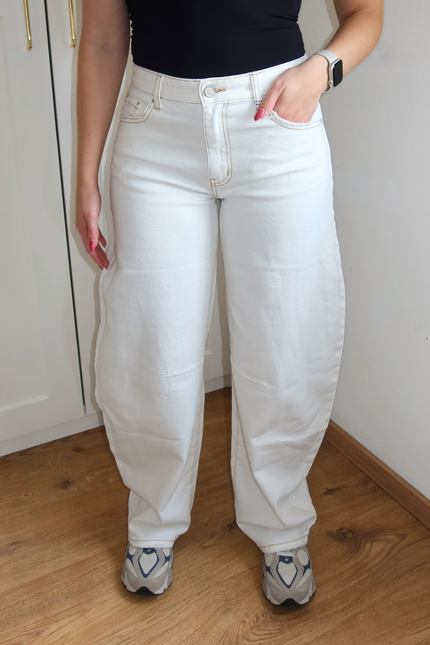 BELLA balloon jeans - wit