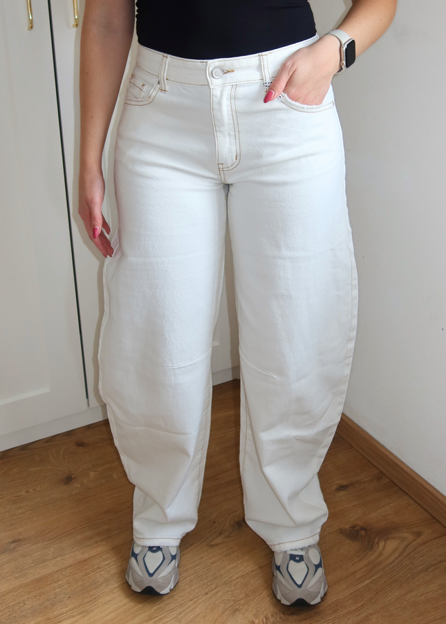 BELLA balloon jeans - wit