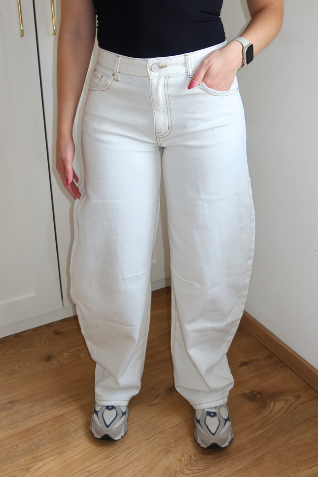 BELLA balloon jeans - wit