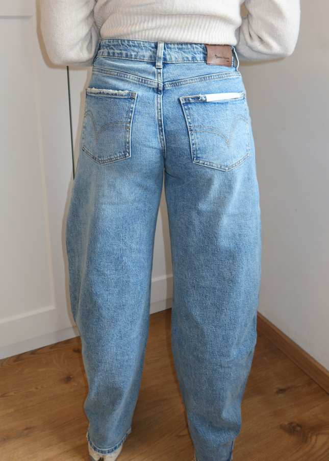 BELLA balloon jeans - denim blauw