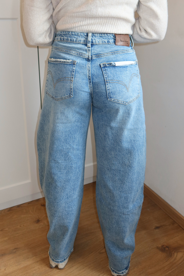 BELLA balloon jeans - denim blauw