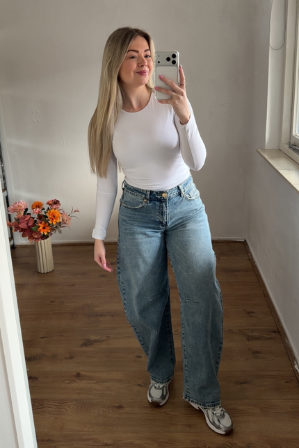 BELLA balloon jeans - denim blauw