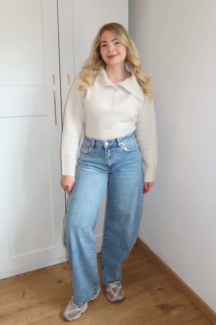 BELLA balloon jeans - denim blauw