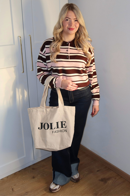 JOLIE canvas shopper - beige
