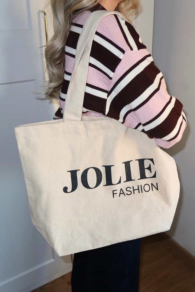JOLIE canvas shopper - beige