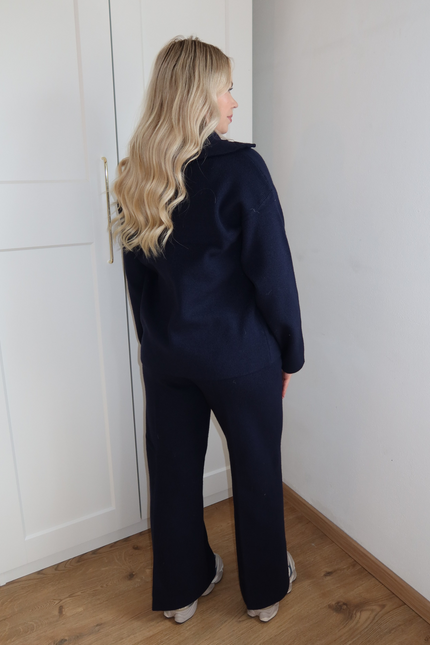 HARPER loungewear set - navy blauw