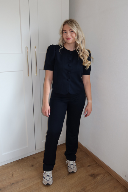 JADE top - navy blauw