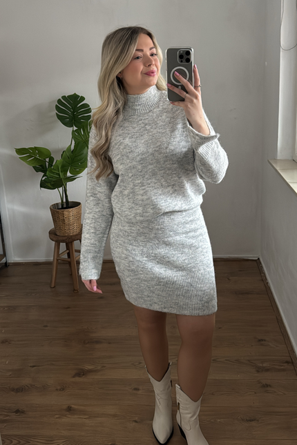 JANE knit set - licht grijs