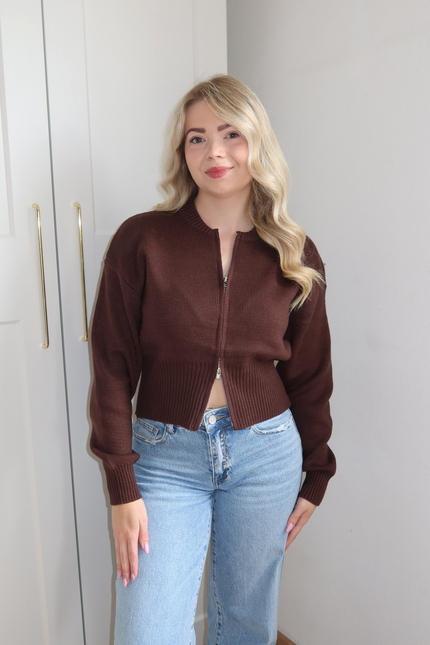 JOY zipper vest - bruin