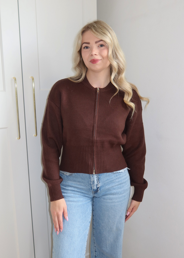 JOY zipper vest - bruin