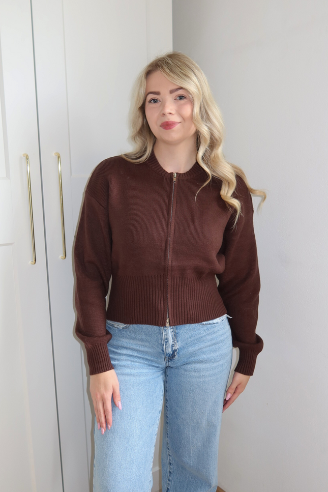 JOY zipper vest - bruin