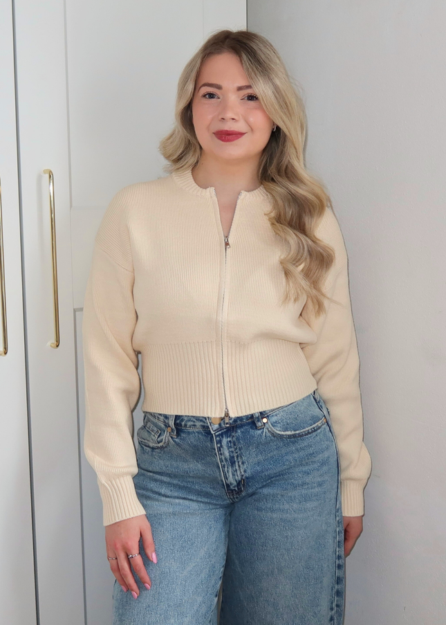 JOY zipper vest - creme