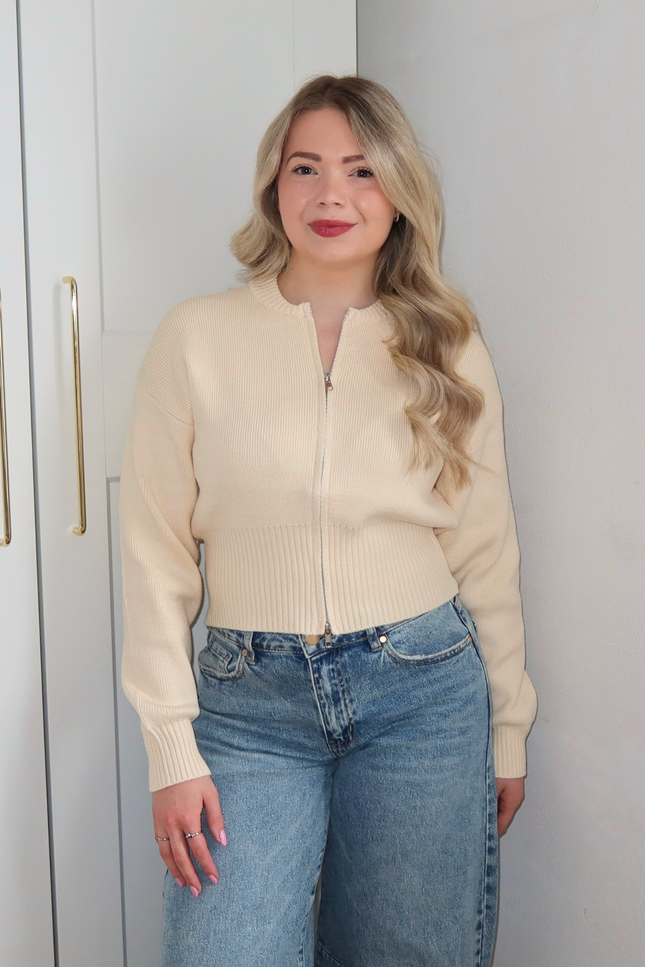 JOY zipper vest - creme