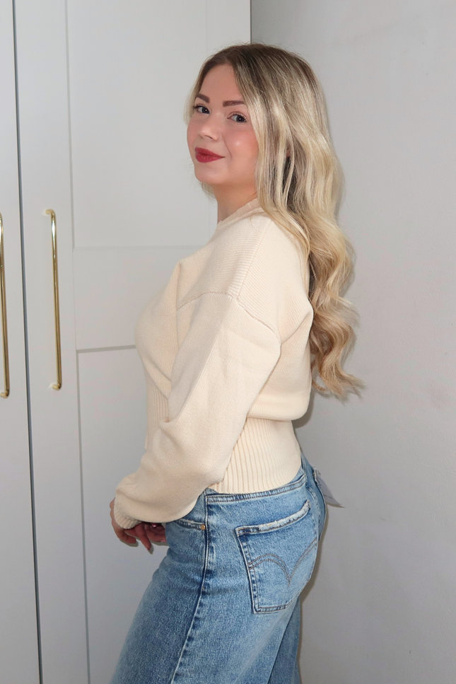 JOY zipper vest - creme