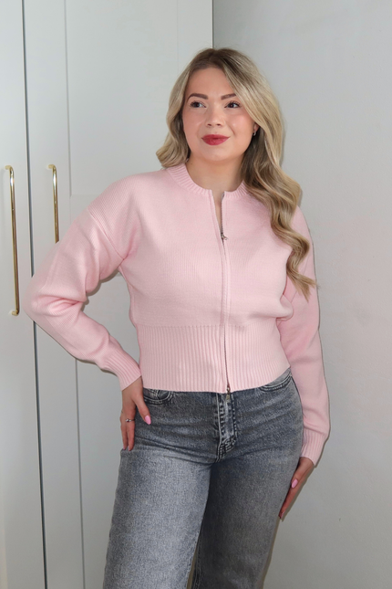 JOY zipper vest - roze