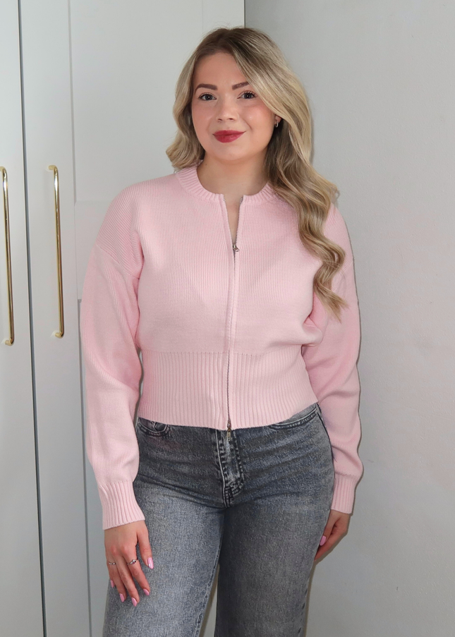 JOY zipper vest - roze