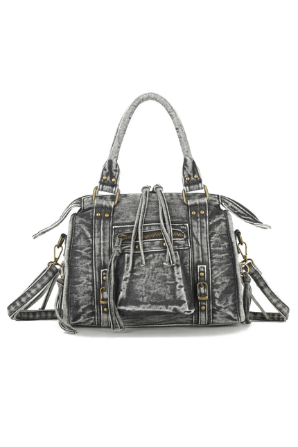 JUNE denim tas - grijs