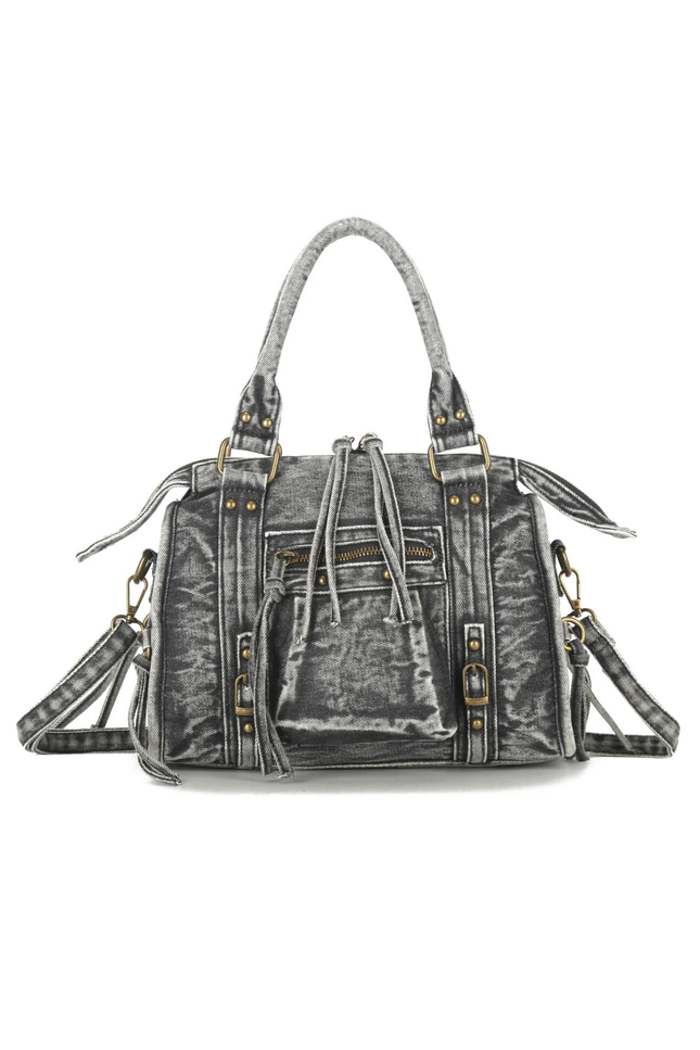 JUNE denim tas - grijs