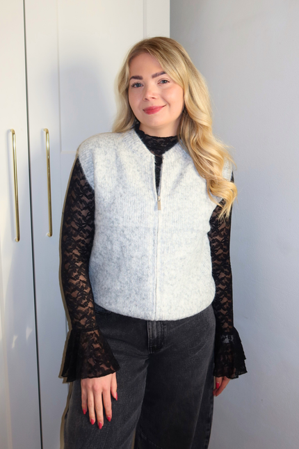 MAE kanten top - zwart