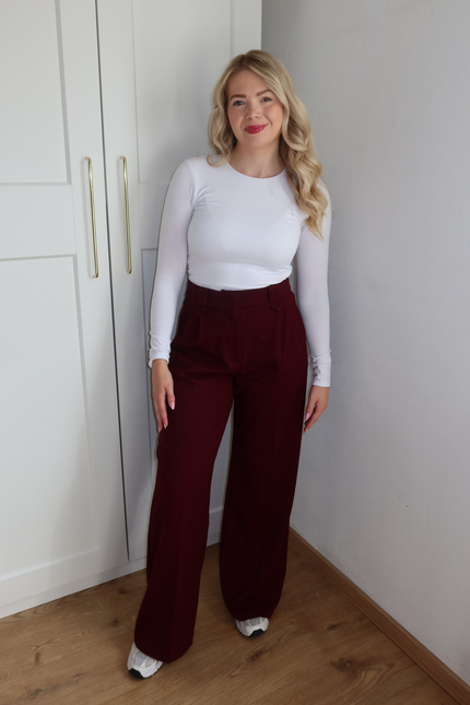 RAVEN pantalon - burgundy