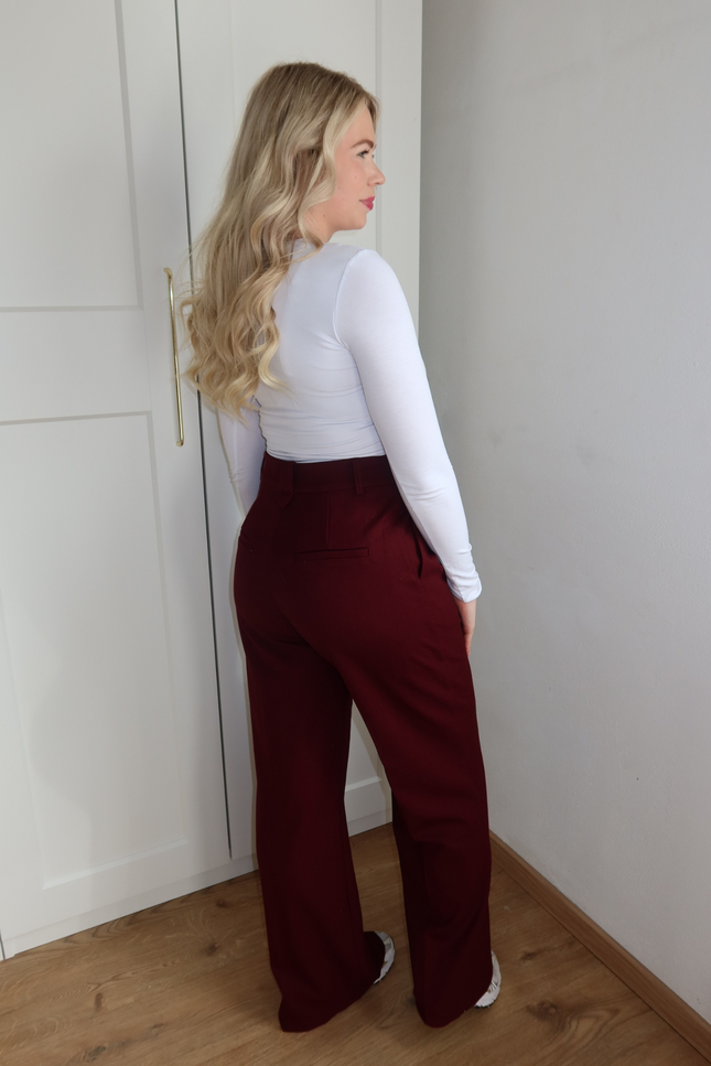 RAVEN pantalon - burgundy