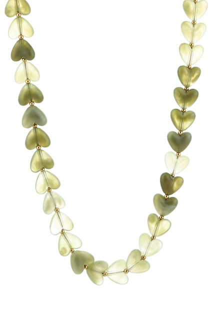 LOVA hartjes ketting - licht groen